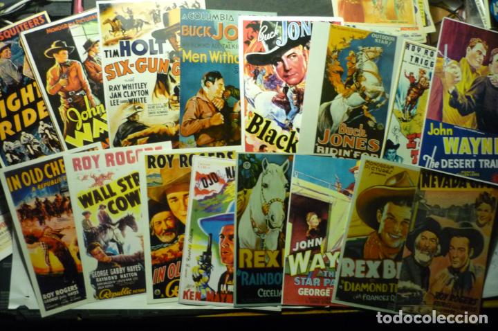Kino: lote reproducci0ones peliculas caballistas roy rogers.-ken maynard-tim holt etc en papel y foto