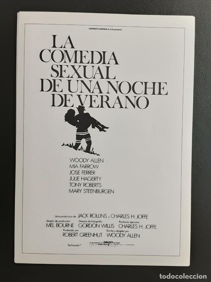 Kino: LA COMEDIA SEXUAL DE UNA NOCHE DE VERANO WOODY ALLEN IMPRESO EN LOS A&Ntilde;OS 80