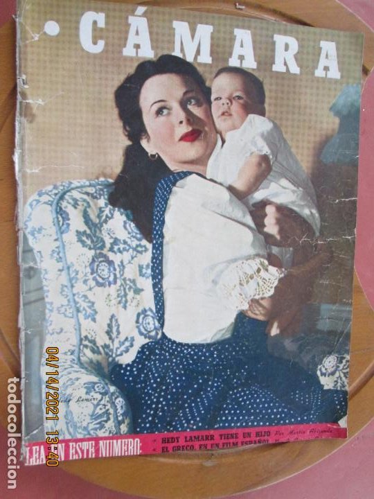 CAMARA REVISTA CINEMATOGRAFICA Nº 80 MAYO 1946 PORTADA HEDY LAMARR - FOTOS, DIBUJOS Y PROPAGANDAS (Cine - Revistas - Cámara)