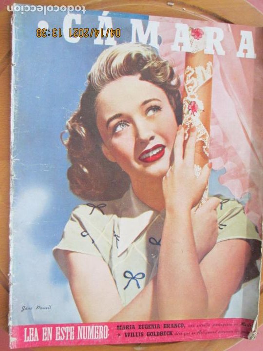 CAMARA REVISTA CINEMATOGRAFICA Nº 87- 08-1946 -JANE POWELL - FOTOS, DIBUJOS Y PROPAGANDAS (Cine - Revistas - Cámara)