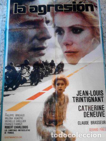 Cinema: trintignant y deneuve afiche la agresion 1975 version 1