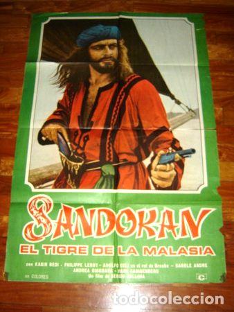 Kino: afiche de cine sandokan el tigre de la malasia sollima