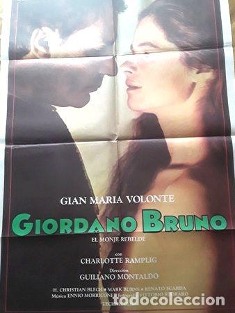 Kino: afiche cine giordano bruno el monje rebelde gian mar volonte