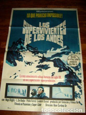 Kino: afiche de cine supervivientes de los andes rene cardona