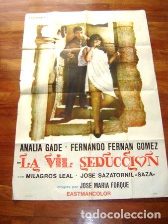 Kino: afiche la vil seduccion movie poster analia gade fernan gome