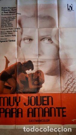 Kino: antiguo afiche de la pelicula muy joven para amante n 105