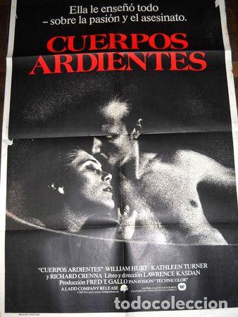 Kino: afiche cine cuerpos ardientes william hurt kathleen turner