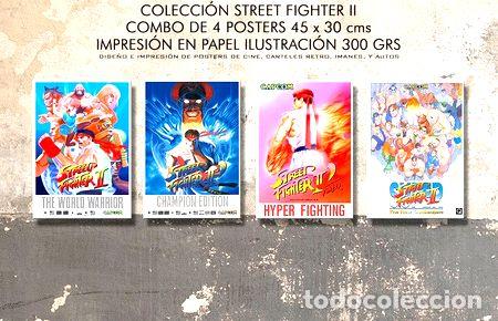 Kino: posters street fighter juegos gamer combo 4x 45x30 cm