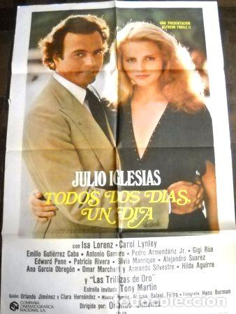 Kino: afiche cine todos los dias un dia julio iglesias trillizas