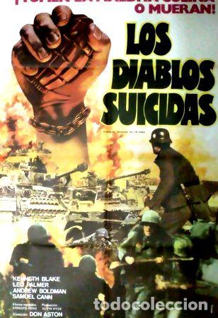 Kino: afiche de cine original los diablos suicidas 1981
