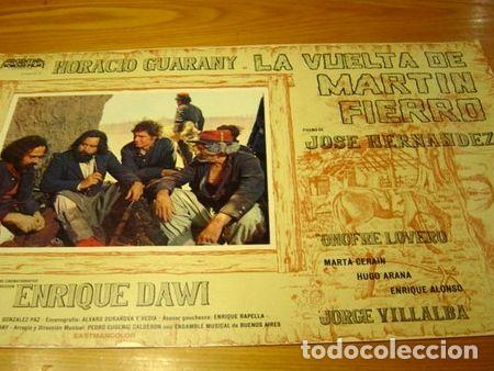 Kino: lobby card la vuelta de martin fierro horacio guarany 1974