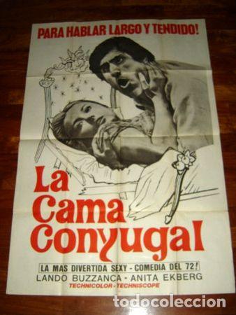 Kino: afiche de cine la cama conyugal lando buzzanca anita ekberg