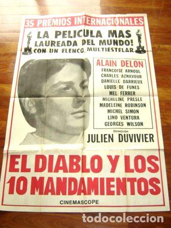 Kino: afiche de cine el diablo y los diez mandamientos alain delon