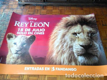 Cine: poster original de cartelera del rey leon plastico lavable
