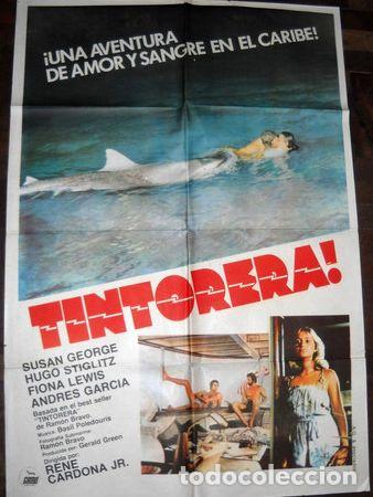 Kino: afiche cine tintorera terror tiburones mexico rene cardona j
