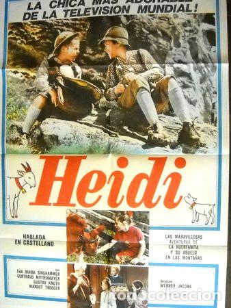 Kino: afiche original heidi el abuelito pedro werner jacobs cine