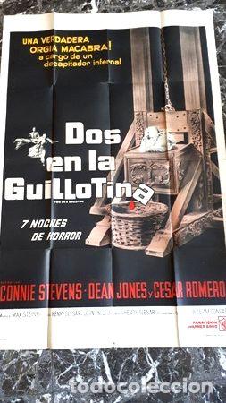 Kino: afiche antiguo de pelicula dos en la guillotina n 3