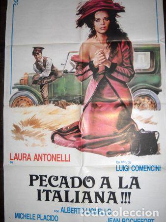 Kino: afiche cine pecado a la italiana laura antonelli comedia