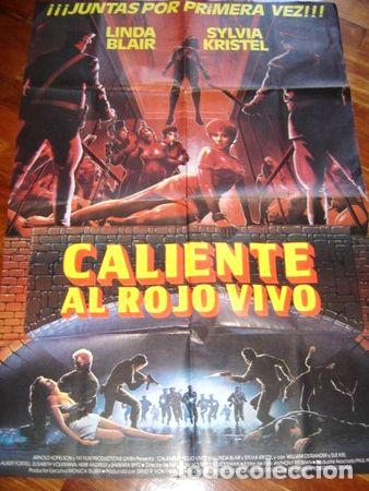 Kino: afiche de cine caliente al rojo vivo linda blair sexplotatio