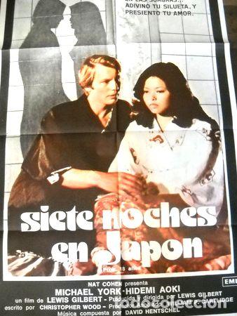 Kino: afiche cine siete noches en japon michael york hidemi oaki
