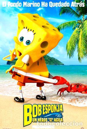 Cine: poster original cine bob esponja un heroe motivo 1