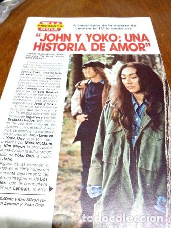 Kino: lamina tv guia john y yoko una historia de amor 1986