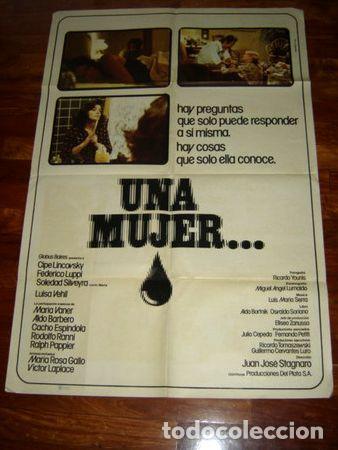 Kino: afiche de cine una mujer 1975 soledad silveyra luppi vaner