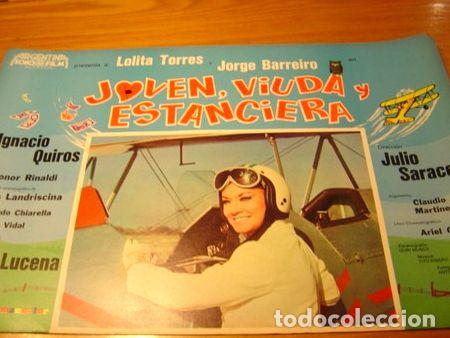 Kino: lobby card joven viuda y estanciera lolita torres berugo