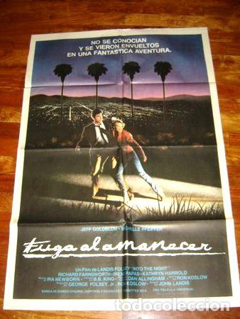 Kino: afiche fuga al amanecer into the night movie poster 1985