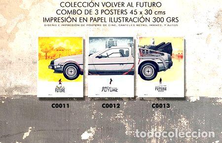 Kino: posters cine volver al futuro delorean combo 3x 45x30 cm
