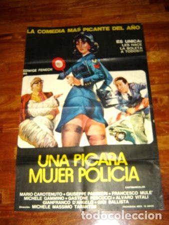 Kino: afiche de cine una picara mujer policia edwige fenech 1976