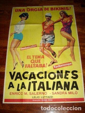 Kino: afiche de cine vacaciones a la italiana risi sandra milo