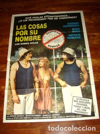 Kino: afiche de cine las cosas por su nombre rompe bolas depardieu