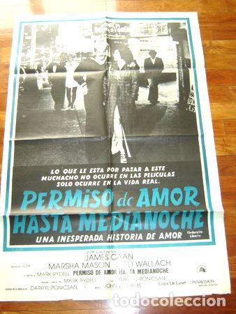 Kino: afiche de cine permiso de amor hasta medianoche james caan