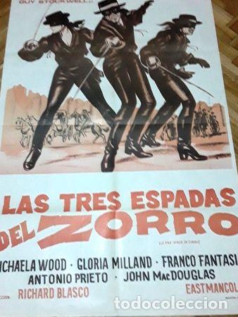 Kino: afiche cine las tres espadas del zorro guy stockell r blasco