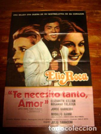 Kino: afiche de cine te necesito tanto amor elio roca falasca