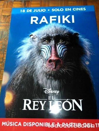 Cine: poster original de cartelera de cine de rafiki del rey leon
