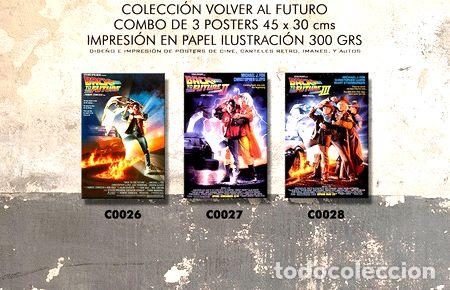 Kino: posters cine volver al futuro combo 3x peliculas 45x30 cm
