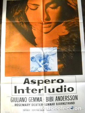 Kino: afiche cine aspero interludio bibi andersson giuliano gemma