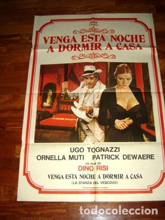 Kino: afiche de cine venga esta noche a dormir a casa ornela muti