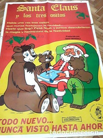 Kino: afiche cine santa claus y los tres ositos dibujos animados