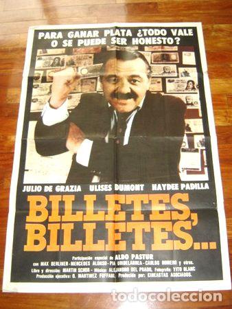 Kino: afiche de cine billetes billetes julio de grazia schor