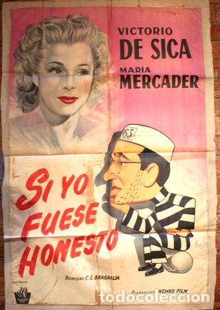 Kino: afiche antiguo cine original si yo fuese honesto de sica
