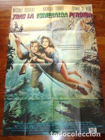 Kino: afiche de cine tras la esmeralda perdida douglas turner 1984