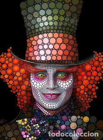 Kino: hermoso poster mad hatter johnny depp 42x30 cm