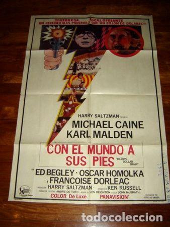 Kino: afiche de cine con el mundo a sus pies ken russell caine