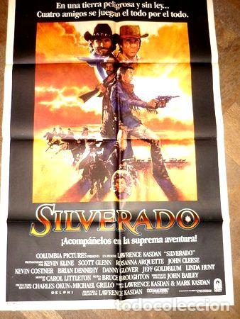 Cine: antiguo afiche de cine silverado - Foto 1