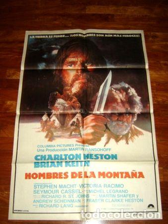 Cine: afiche hombres de la montana movie poster charlton heston