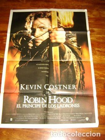 Kino: afiche de cine robin hood movie poster kevin costner 1991