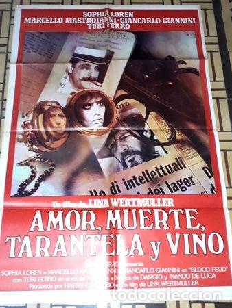 Kino: amor muerte tarantela y vino afiche loren mastroianni 862